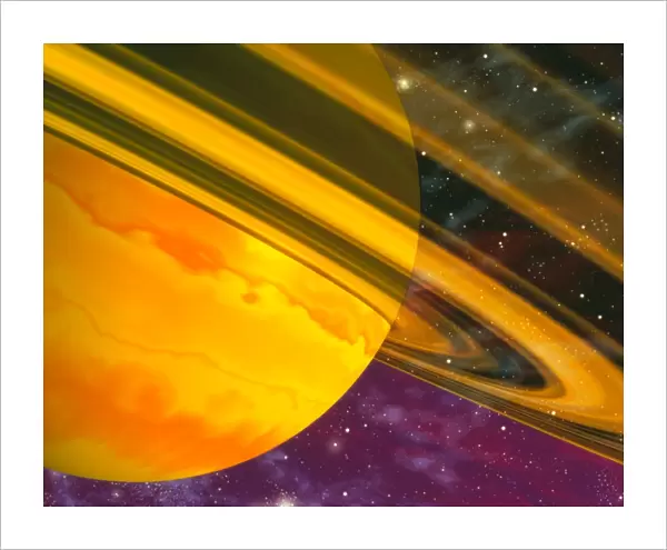 Artists impression of a Saturn-like planet