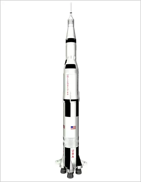 Saturn V rocket, computer artwork
