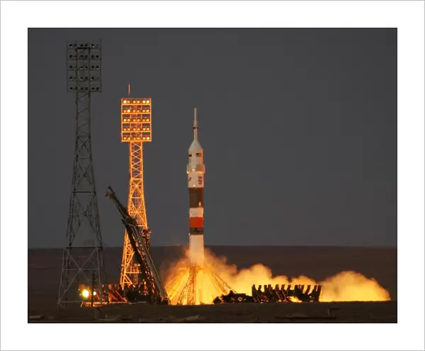 Soyuz TMA-11 mission launch, October 2007