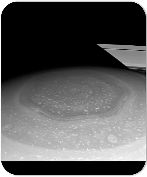 Saturns north pole region, Cassini image