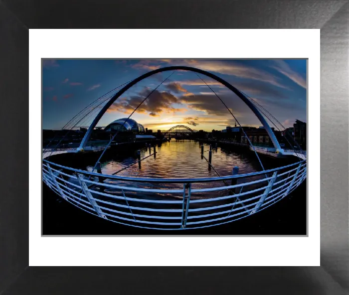 Framed Print : Gateshead Millennium Bridge Print Framed Print : Gateshead Millennium Bridge Print