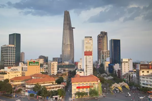 View of Bitexco Financial Tower and city skyline, Ho Chi Minh City, Vietnam, Indochina
