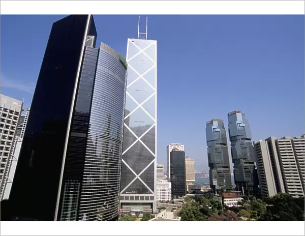 Bank of China Building in centre, Central, Hong Kong Island, Hong Kong, China, Asia