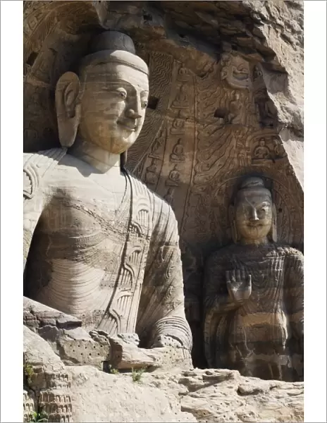 Buddhist statues of Yungang Caves cut during the Northern Wei Dynasty in 460 AD