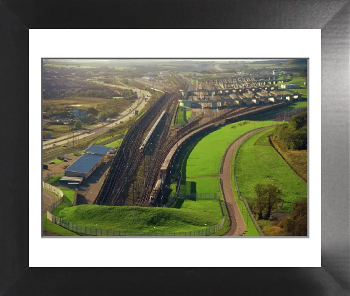 Framed Print : Channel Tunnel Print, Shuttle and Eurostar Departure Framed Print : Channel Tunnel Print, Shuttle and Eurostar Departure