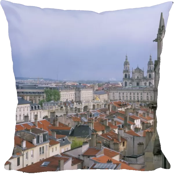 View from terrace of St. Epvre basilica, of Place Stanislas and old town