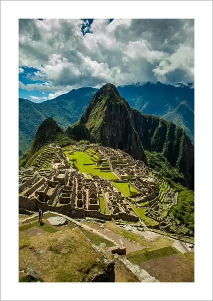 View of Machu Picchu ruins, UNESCO World Heritage Site, Peru, South America