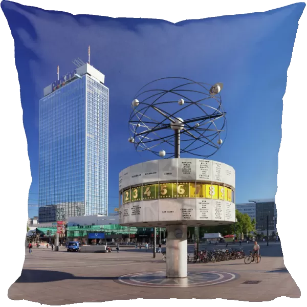 Weltzeituhr (world clock) and Hotel Park Inn, Alexanderplatz Square, Berlin Mitte