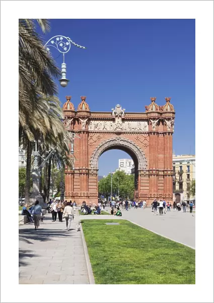 Arc de Triomf, by architect Josep Vilaseca i Casanovas, Barcelona, Catalonia, Spain