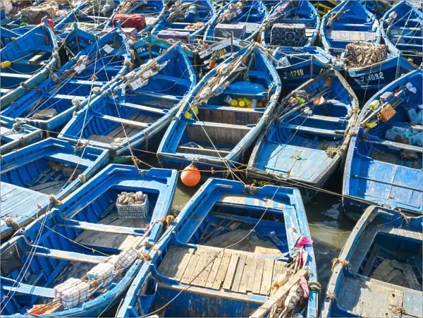 Boats in the fishing port, Essaouira, Marrakesh-Safi region, Morocco, North Africa