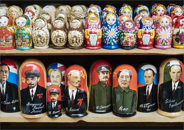 Matryoshka dolls for sale in Izmaylovsky Bazaar, Moscow, Moscow Oblast, Russia, Europe