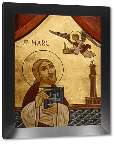 Orthodox Coptic icon of St. Mark, Chatenay-Malabry, Hauts de Seine, France, Europe