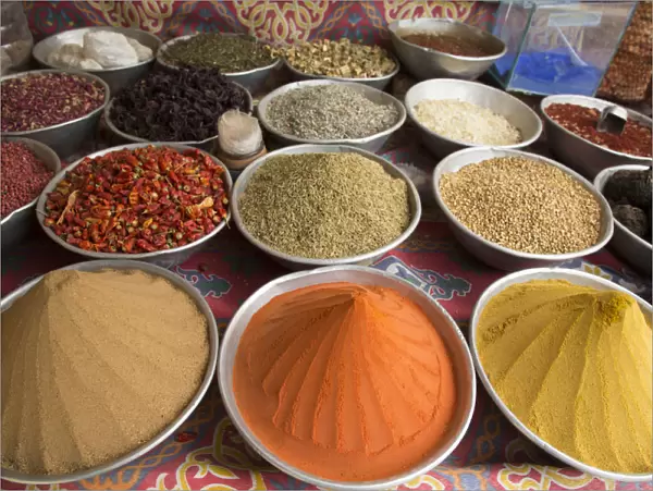 Spices, Nagaa Suhayi Gharb, Nubian Village, Aswan, Egypt, North Africa, Africa