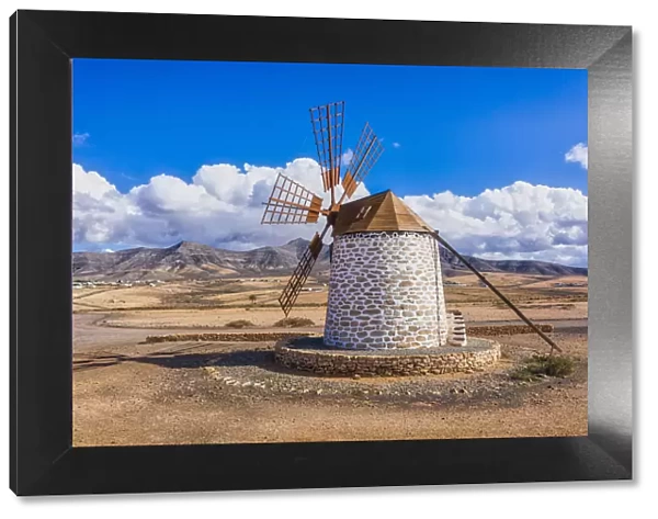 Molino de Tefia, traditional windmill in Tefia, Fuerteventura, Canary Islands, Spain