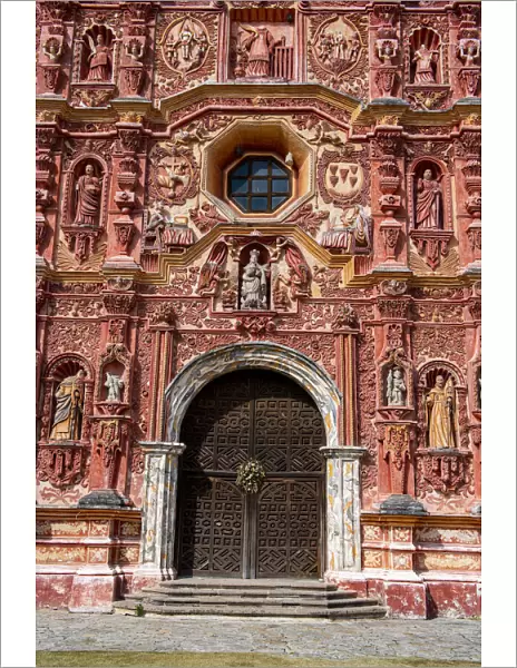 Beautiful facade of the Landa Mission, UNESCO World Heritage Site
