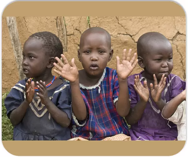 Masai children, Masai Mara, Kenya, East Africa, Africa