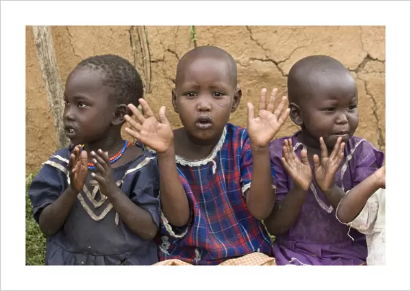 Masai children, Masai Mara, Kenya, East Africa, Africa