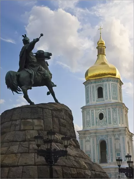 St. Sophia Cathedral, UNESCO World Heritage Site, and Bohdan Khmelnytsky statue