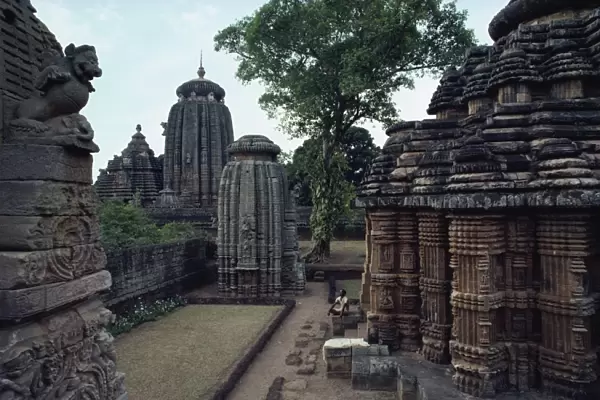 Temples at Bhubaneswar, Orissa state, India, Asia