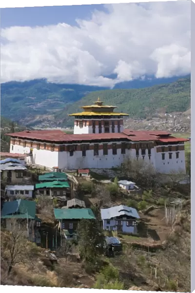 The tsong (old castle), now acting as a Buddhist monastery, Paro, Bhutan, Asia
