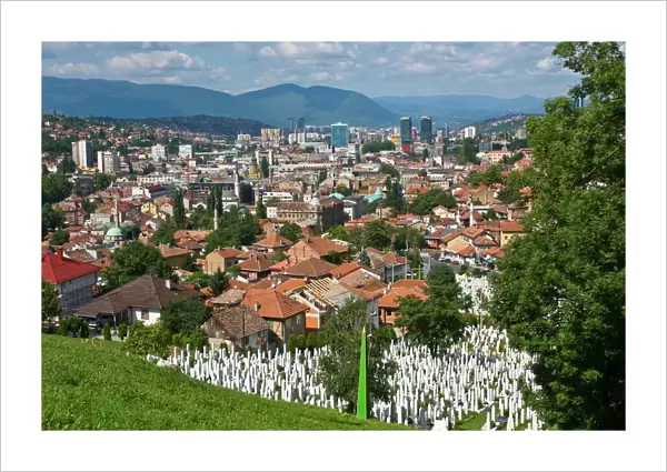 View over the city of Sarajevo, Bosnia-Herzegovina, Europe