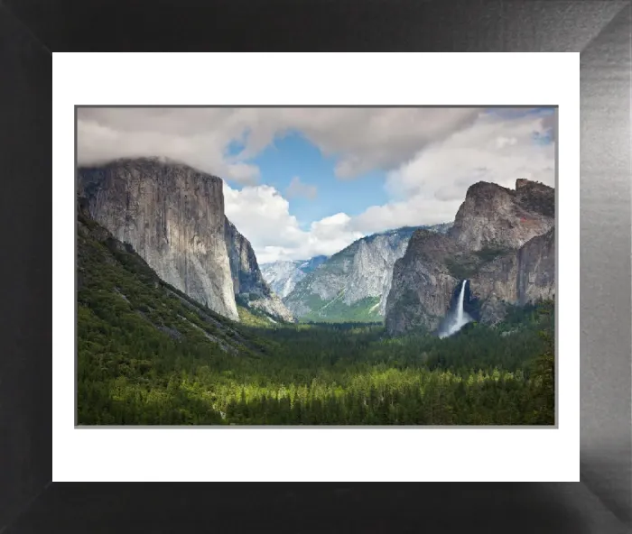 Framed Print : Yosemite Valley Print: El Capitan and Bridalveil Falls Framed Print : Yosemite Valley Print: El Capitan and Bridalveil Falls