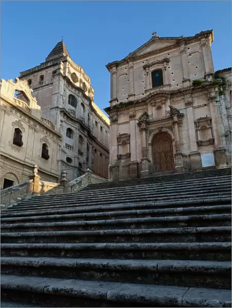 Baroque church of San Francesco, Noto, Sicily, Italy, Europe