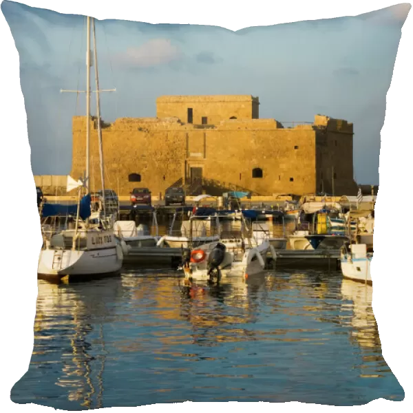 The harbour and Paphos Fort, Paphos, Cyprus, Mediterranean, Europe