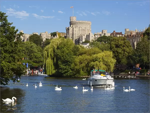 Windsor Castle and River Thames, Windsor, Berkshire, England, United Kingdom, Europe