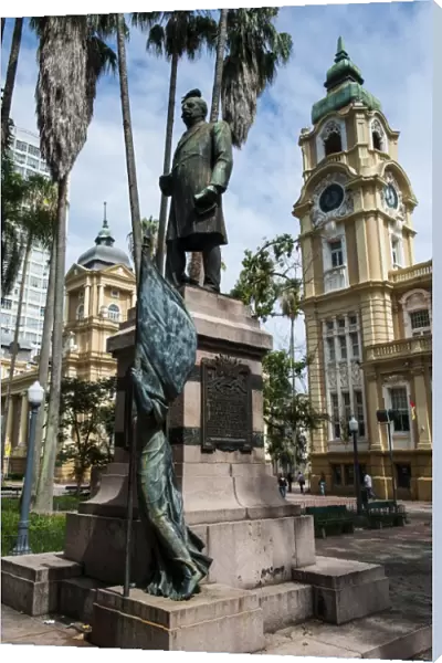 Statue in the center of Porto Alegre, Rio Grande do Sul, Brazil, South America