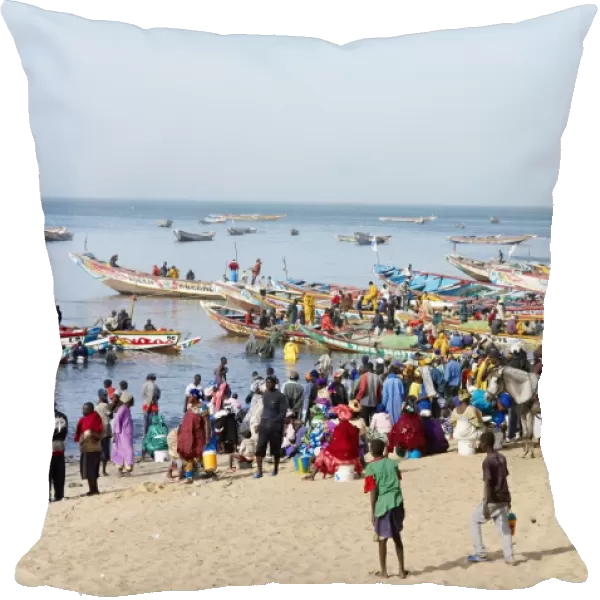 Mbour fishing harbour on the Petite Cote (Small Coast), Senegal, West Africa, Africa