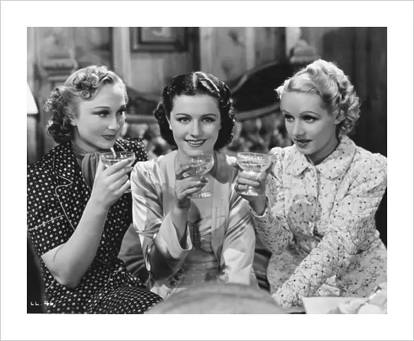 Googie Withers, Margaret Lockwood, and Sally Stewart, in Alfred Hitchcocks The Lady Vanishes (1938)