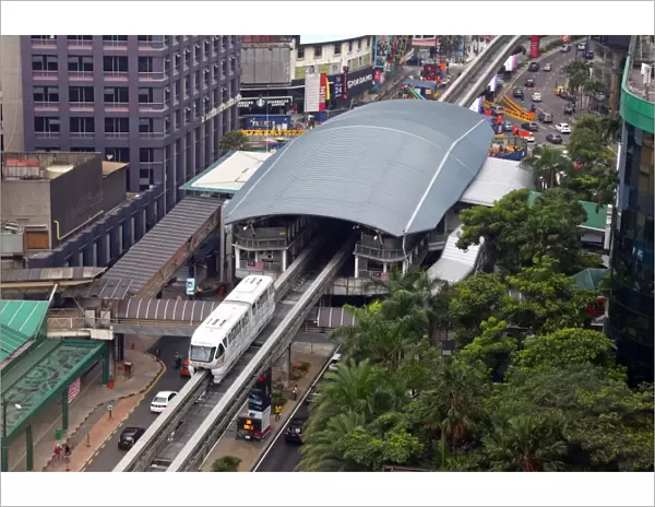 Bukit Bintang monorail station in Kuala Lumpur, Malaysia
