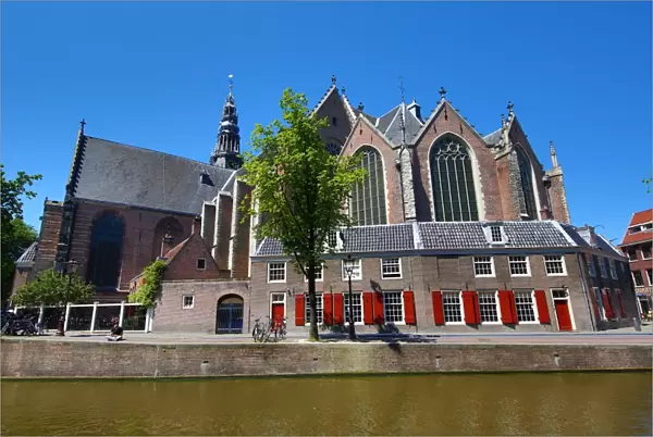 The Oude Kerk, old church, in Amsterdam, Holland