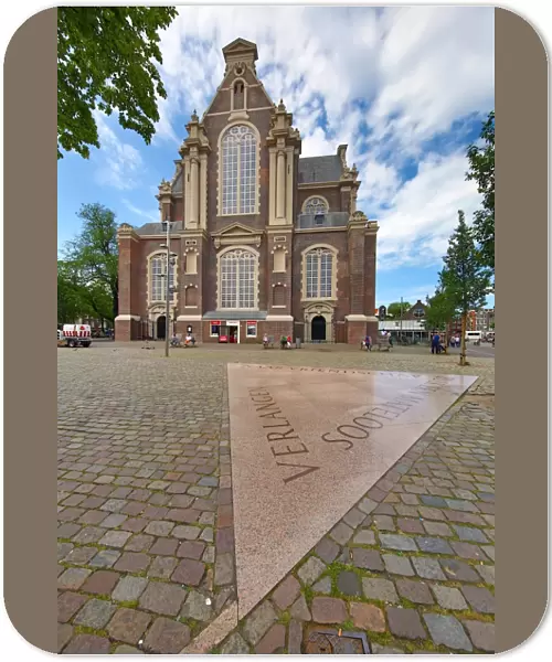 Homomonument gay monument and the Westerkerk church in Amsterdam, Holland