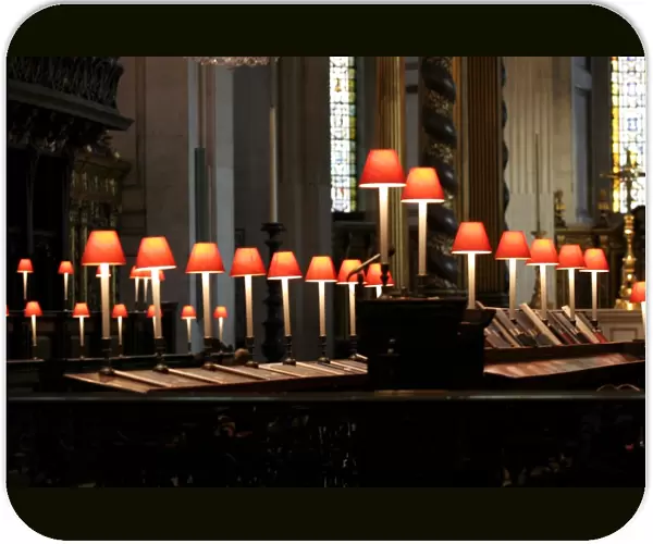 Lamps in the choir stalls of St. Pauls Cathedral