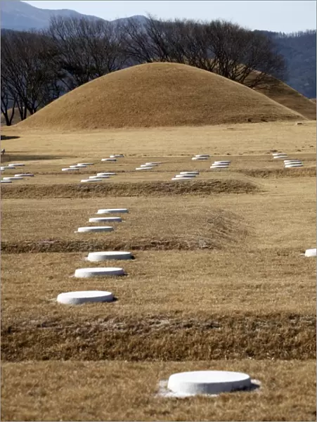 Mound tombs of Korean Kings Past in Gyeongju, South Korea