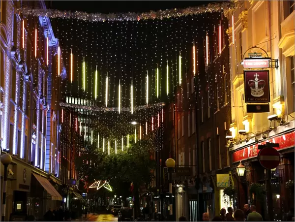 Christmas Lights and decorations in Seven Dials, London