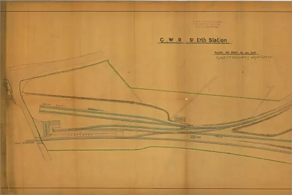 GWR St. Erth Station - station survey [1882]