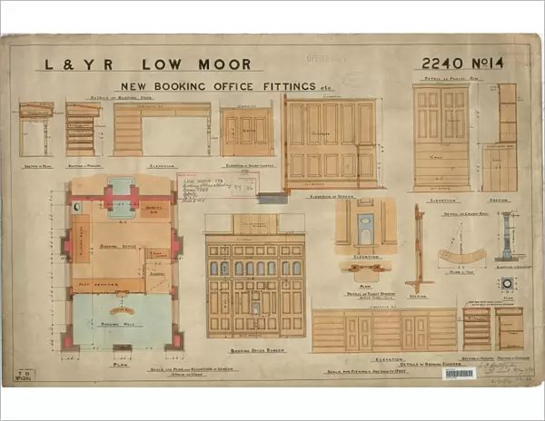 L&YR Low Moor Station - New Booking Office Fittings [1899]
