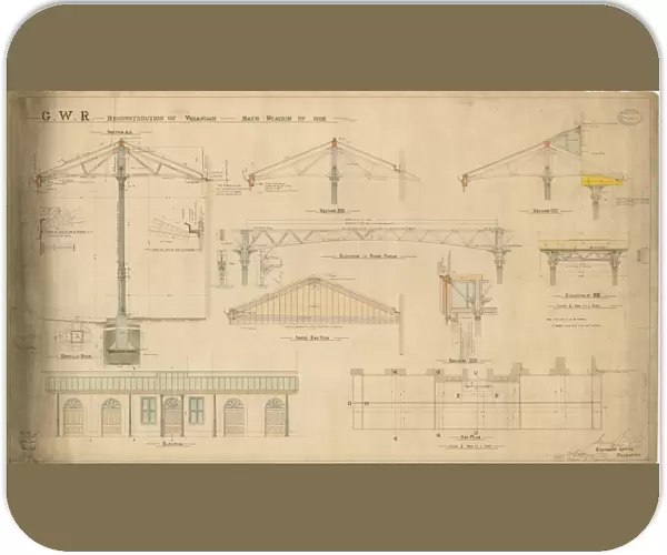 G. W. R Reconstruction of Verandah - Bath Station Up Side [1897]