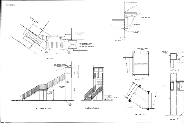 British Railways Board Smethwick Station Proposed Replacement Staircase in Steelwork [N. D. ]