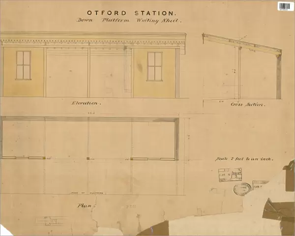 Otford Station - Down Platform Waiting Shed [N. D]