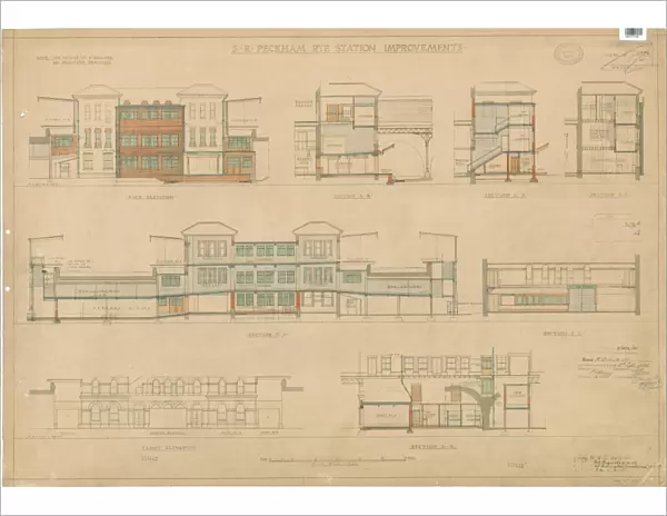 S. R Peckham Rye Station Improvements. Elevations [1935]