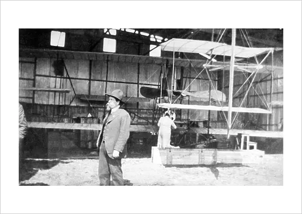 Samuel Cody with aircraft at Lanark Air Meeting 1911