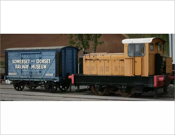 Goods train at Washford station, Somerset