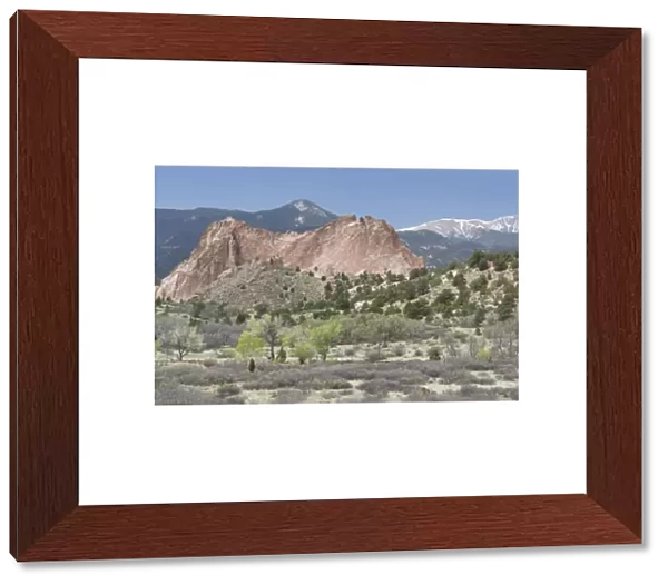 USA, Colorado, Rockies, Rocky Mountains, Colorado Springs, Garden of the gods, Panorama