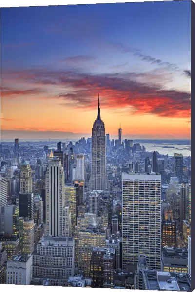 Usa, New York City, Manhattan, Midtown, Rockefeller Center, Top of the Rock Observatory
