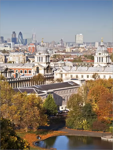 England, London, Greenwich, National Maritime Musuem. The City in distance