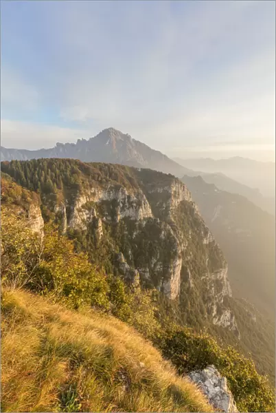 Sunrise on Grigna meridionale seen from Monte Coltignone, Lecco, Lombardy, Italy